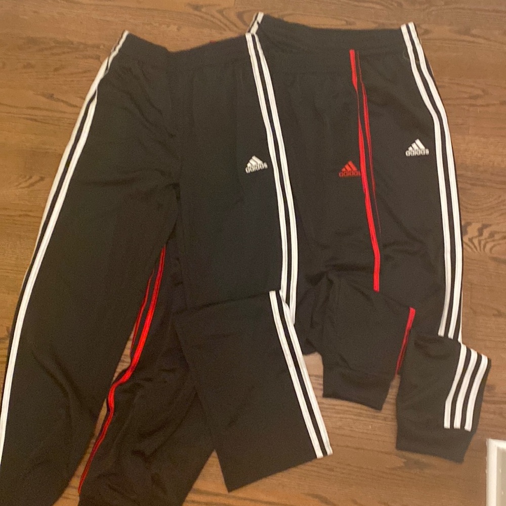 3 pairs of adidas youth jogger/sweatpants.